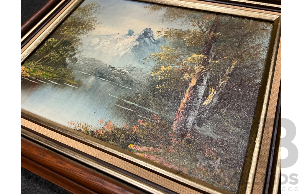 Assorted Paintings - Oil on Board by Unknown Artist 6x, One Print -  Lot of 7