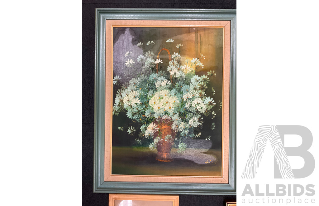 Assorted Large Paintings and Frames - Oil on Board - Lot of 8