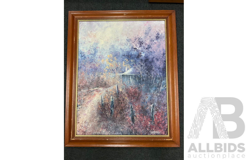 Assorted Large Paintings - Oil on Board 3x, Oil on Canvas 3x - Lot of 6