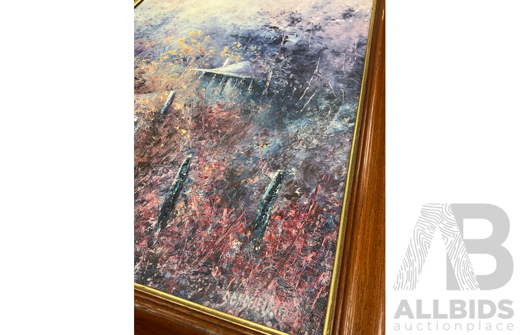 Assorted Large Paintings - Oil on Board 3x, Oil on Canvas 3x - Lot of 6