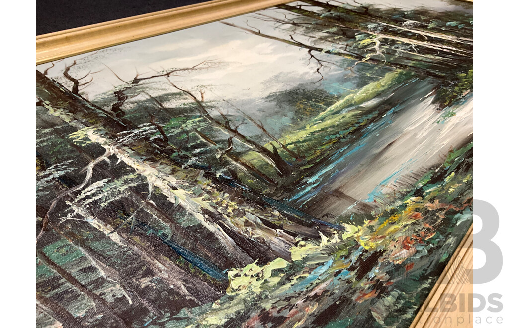 Assorted Large Paintings - Oil on Board 3x, Oil on Canvas 3x - Lot of 6