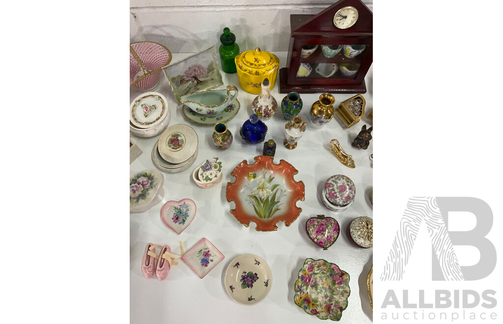 Assorted Porcelain Collection, Trinket Boxes, Plates - Crown Ducal and Others and More