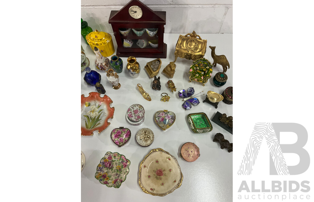 Assorted Porcelain Collection, Trinket Boxes, Plates - Crown Ducal and Others and More