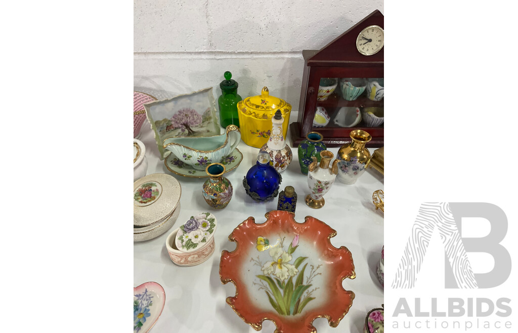 Assorted Porcelain Collection, Trinket Boxes, Plates - Crown Ducal and Others and More