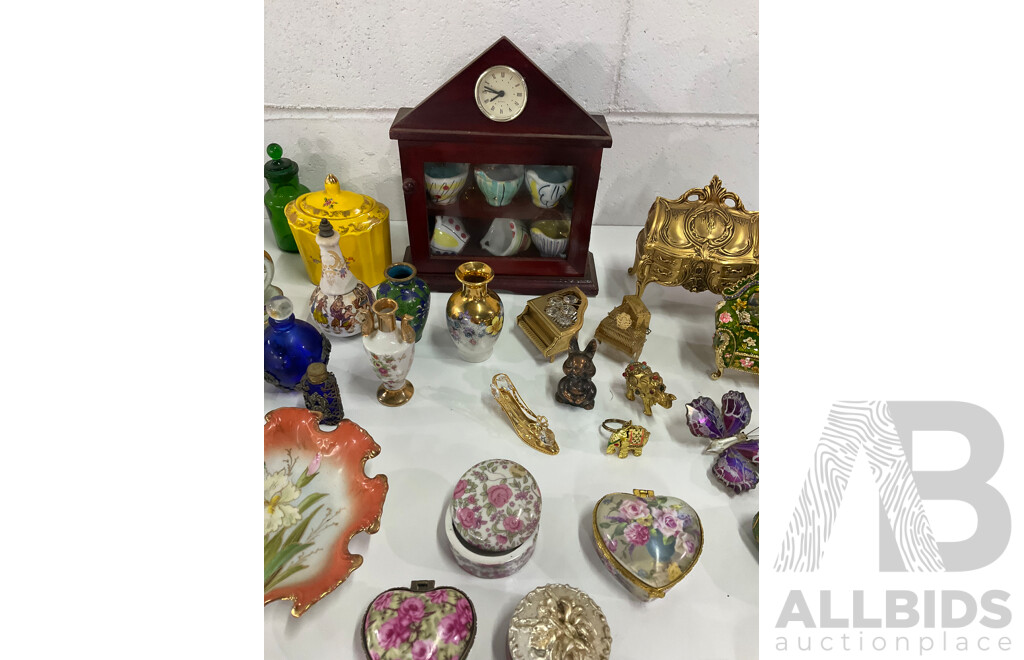 Assorted Porcelain Collection, Trinket Boxes, Plates - Crown Ducal and Others and More