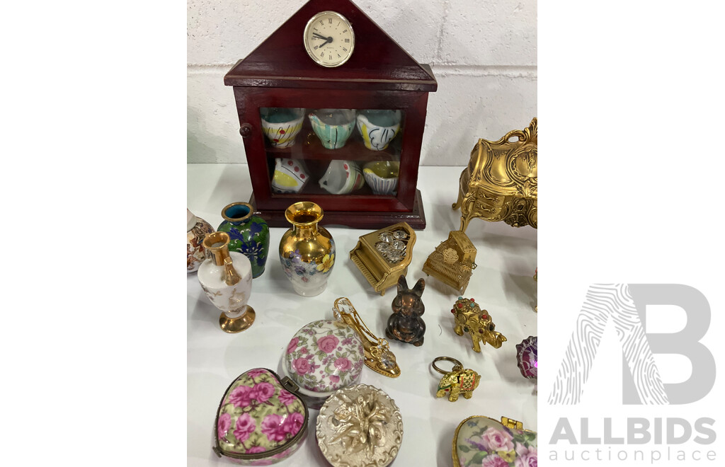Assorted Porcelain Collection, Trinket Boxes, Plates - Crown Ducal and Others and More