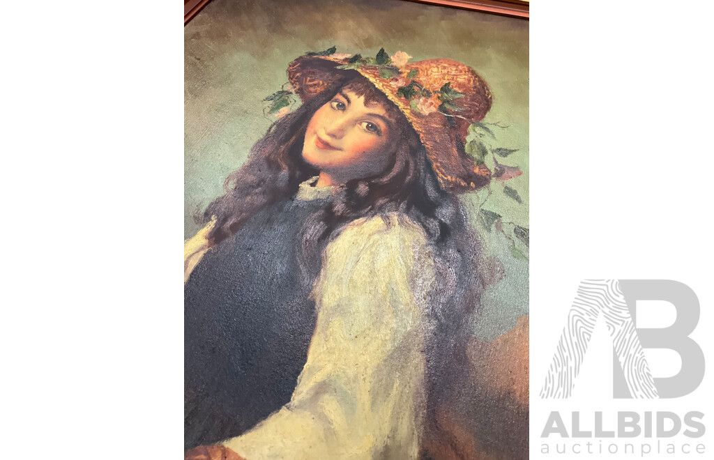 Large Woman Portrait Inspired by A. Piot, 