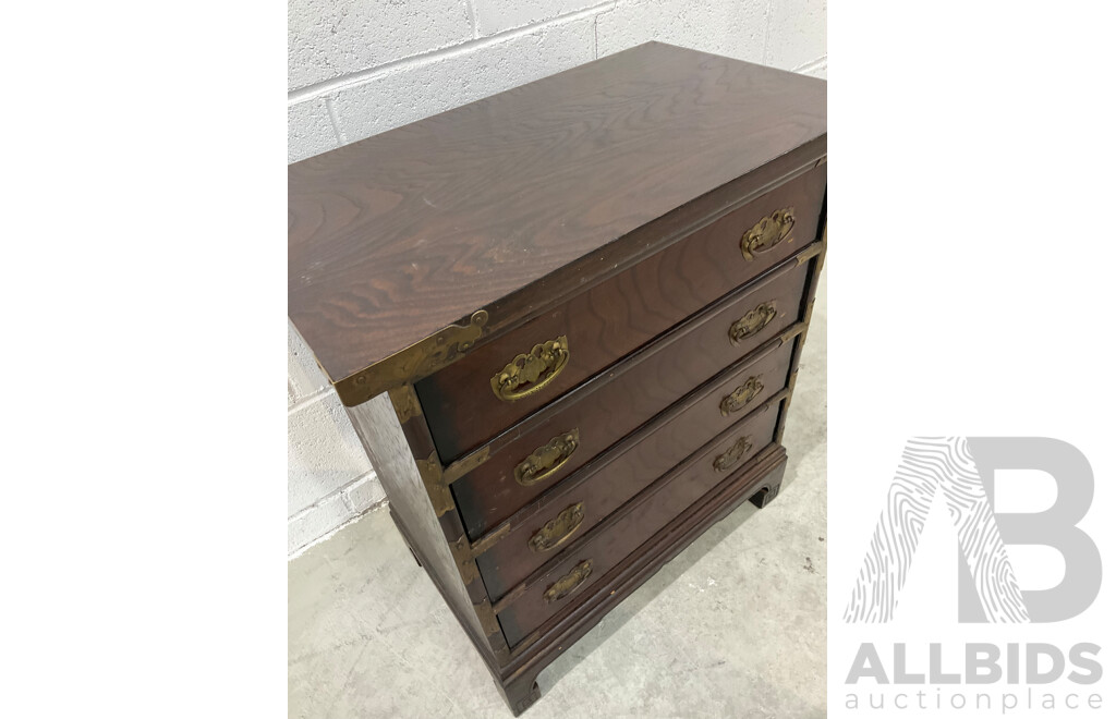 Korean Elm Chest of Four Drawers (65 X 59 X 34,5 Cm)