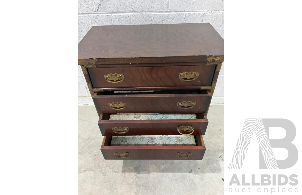 Korean Elm Chest of Four Drawers (65 X 59 X 34,5 Cm)