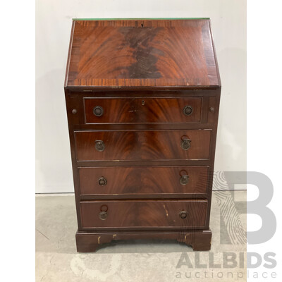 Vintage Asian Timber Cabinet with Slanted Top