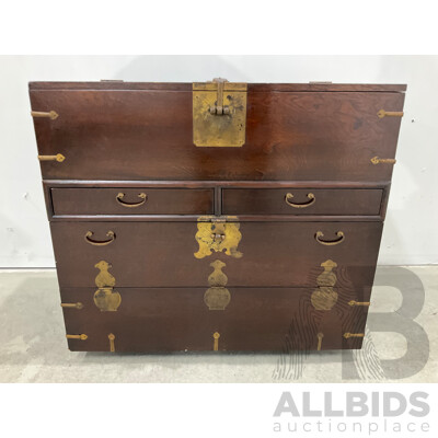 Vintage Asian Timber Cabinet Chest Cabinet