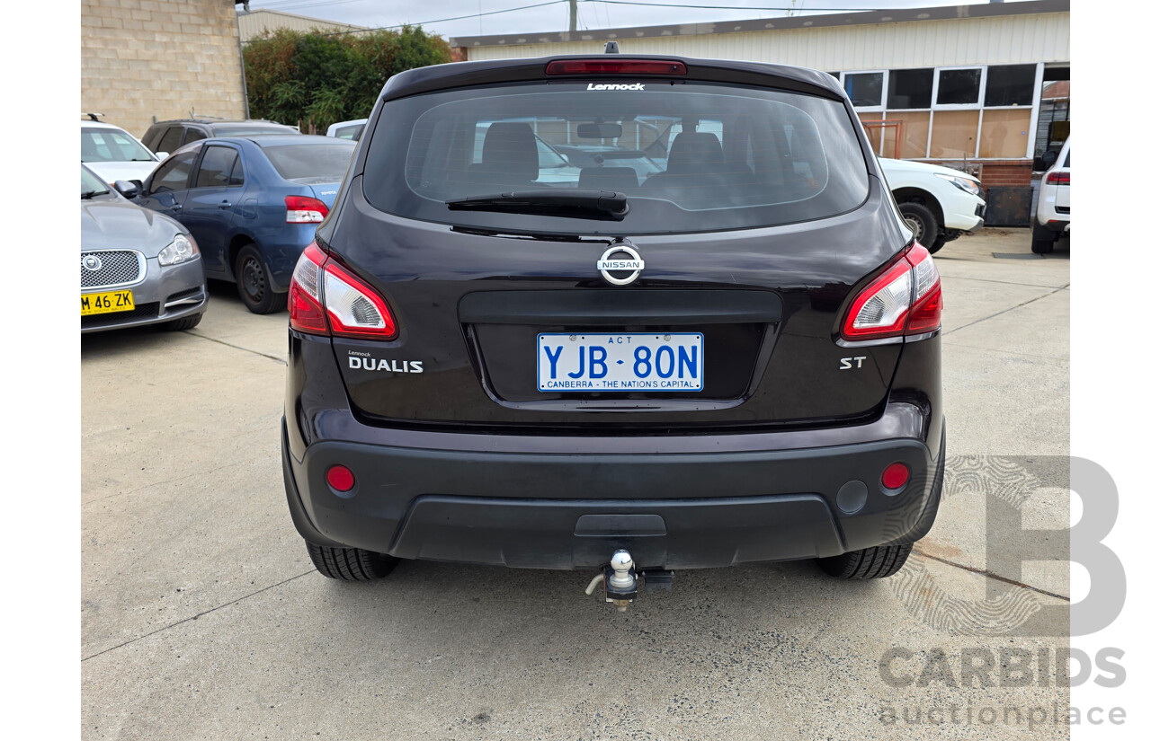 3/2012 Nissan Dualis ST (4x2) J10 SERIES 3 4d Wagon Black 2.0L