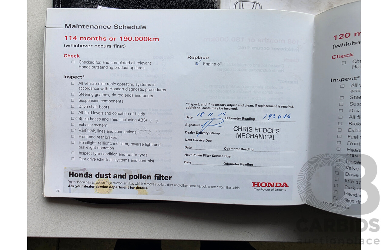 8/2007 Honda CRV (4x4) MY07 4d Wagon Silver 2.4L
