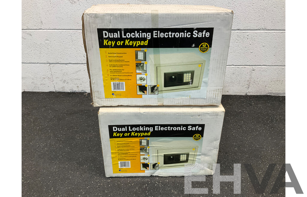 KMART Dual Locking Electronic Safe - Lot of 2