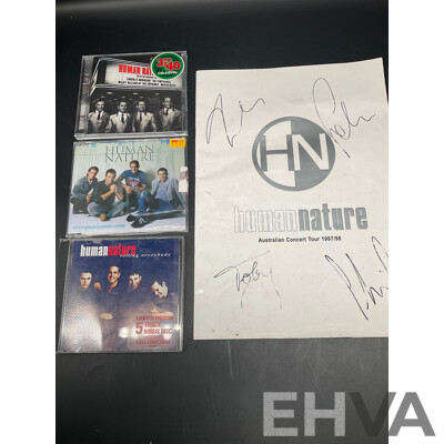 HUMAN NATURE Collection of 3 CD and Autogrphed Australian Concert Tour 1997/98 Magazine - Lot of 4