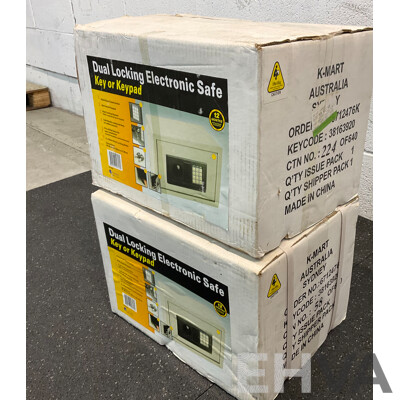 KMART Dual Locking Electronic Safe - Lot of 2