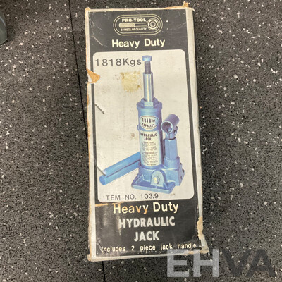 Vintage Heavy Duty HyDraulic Jack & DECO Transparent Protection Spray &  Assored  Engine Oil , WD40 and More