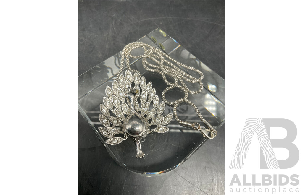 Assorted Costume Silver Tone Jewellery - Earrings, Necklace, Bracelets and Medallions - Lot of 24