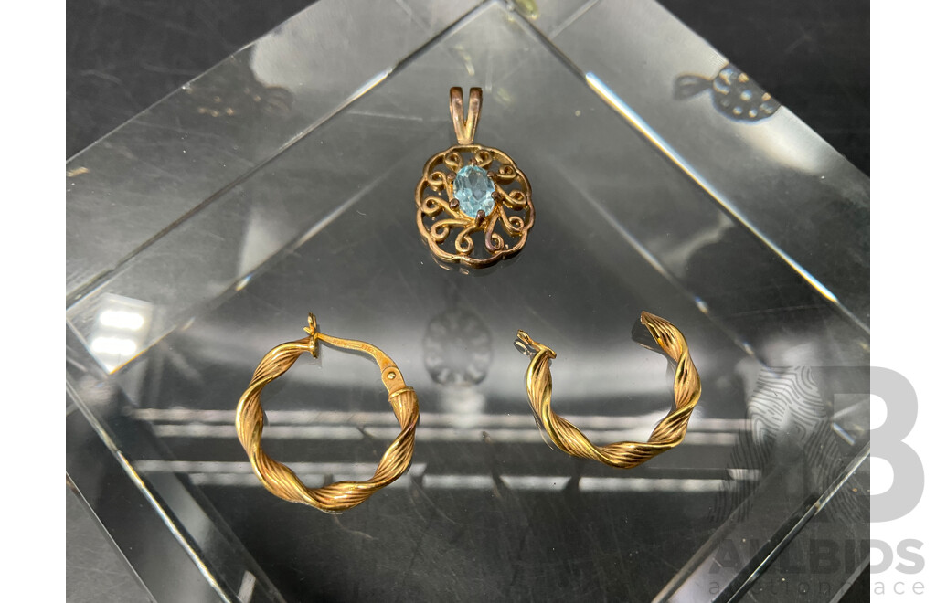 Collection of Estate Jewellery - Including Vintage Flower Pin / Brooch, Opal Earrings, 18ct Gold Flower Head Ring, Tri-color Metal Twisted Bracelet and More   - Lot of 24
