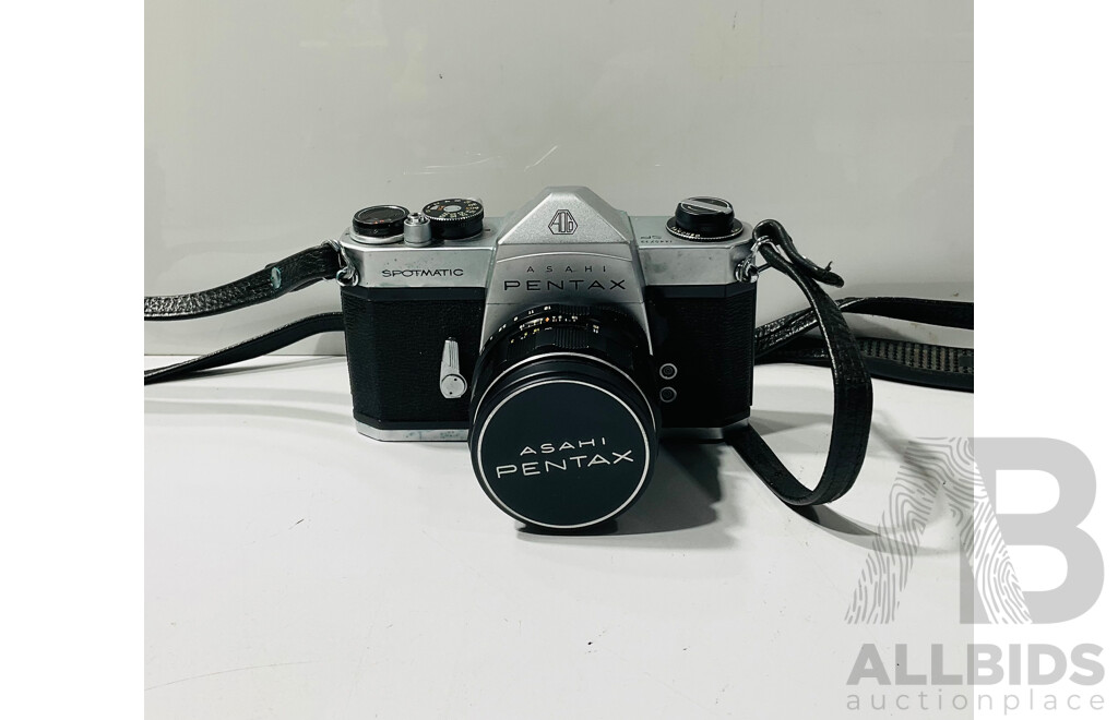 Vintage 1966 Pentax Spotmatic 35mm Camera with Lenses