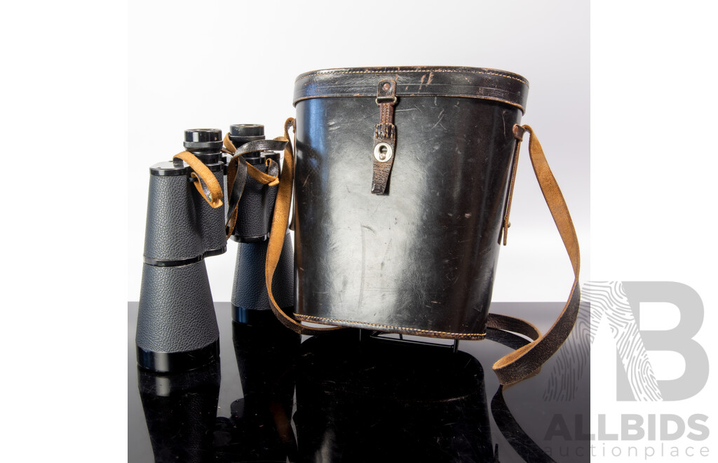 Vintage Ernst Leitz Wetzlar Binoculars, Mardocit 12x60 with Case Circa 1958