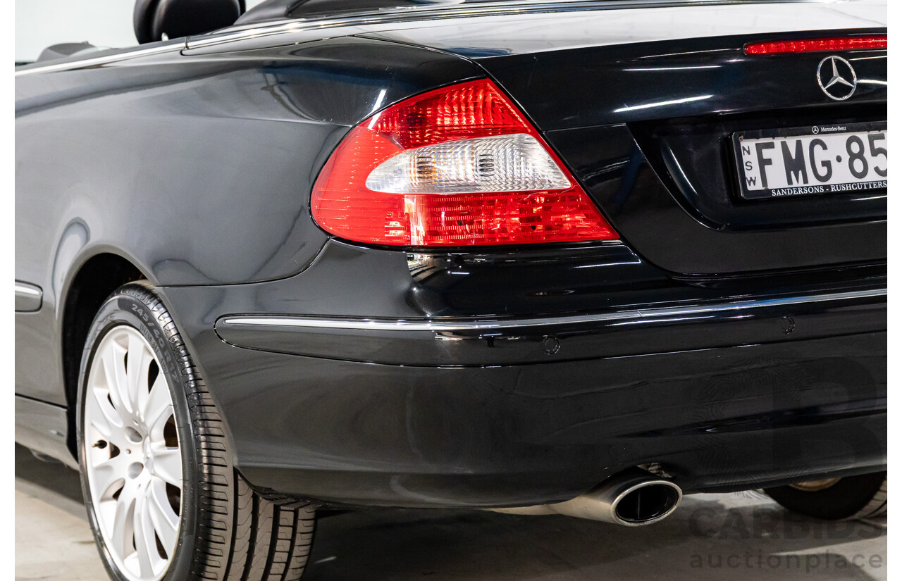 9/2005 Mercedes-Benz CLK350 Elegance C209 MY06 2d Cabriolet Obsidian Black Metallic V6 3.5L