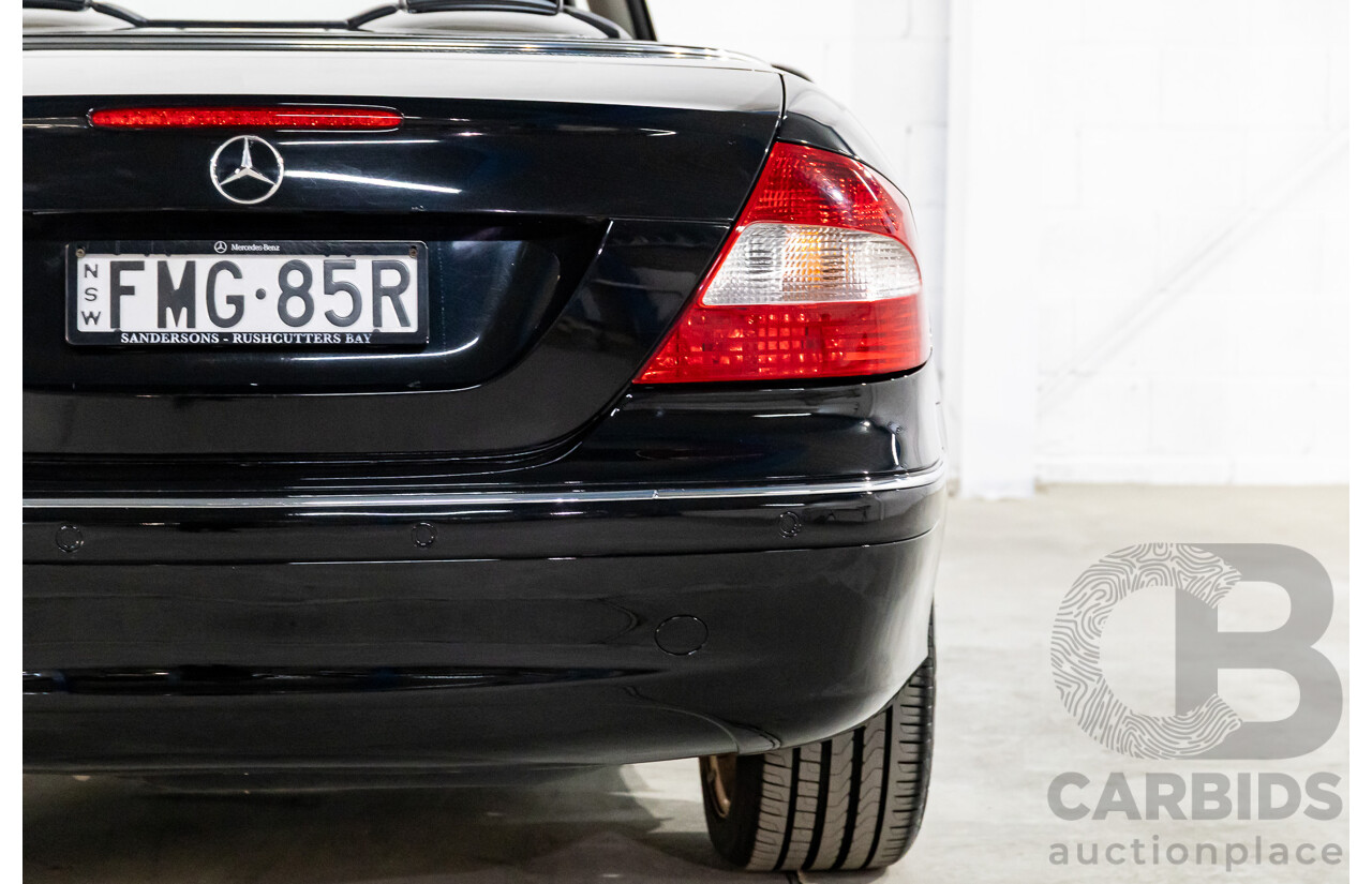9/2005 Mercedes-Benz CLK350 Elegance C209 MY06 2d Cabriolet Obsidian Black Metallic V6 3.5L