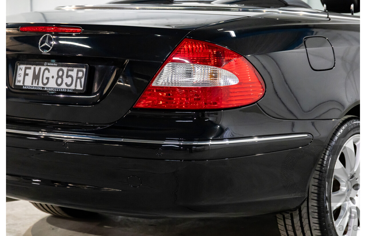 9/2005 Mercedes-Benz CLK350 Elegance C209 MY06 2d Cabriolet Obsidian Black Metallic V6 3.5L