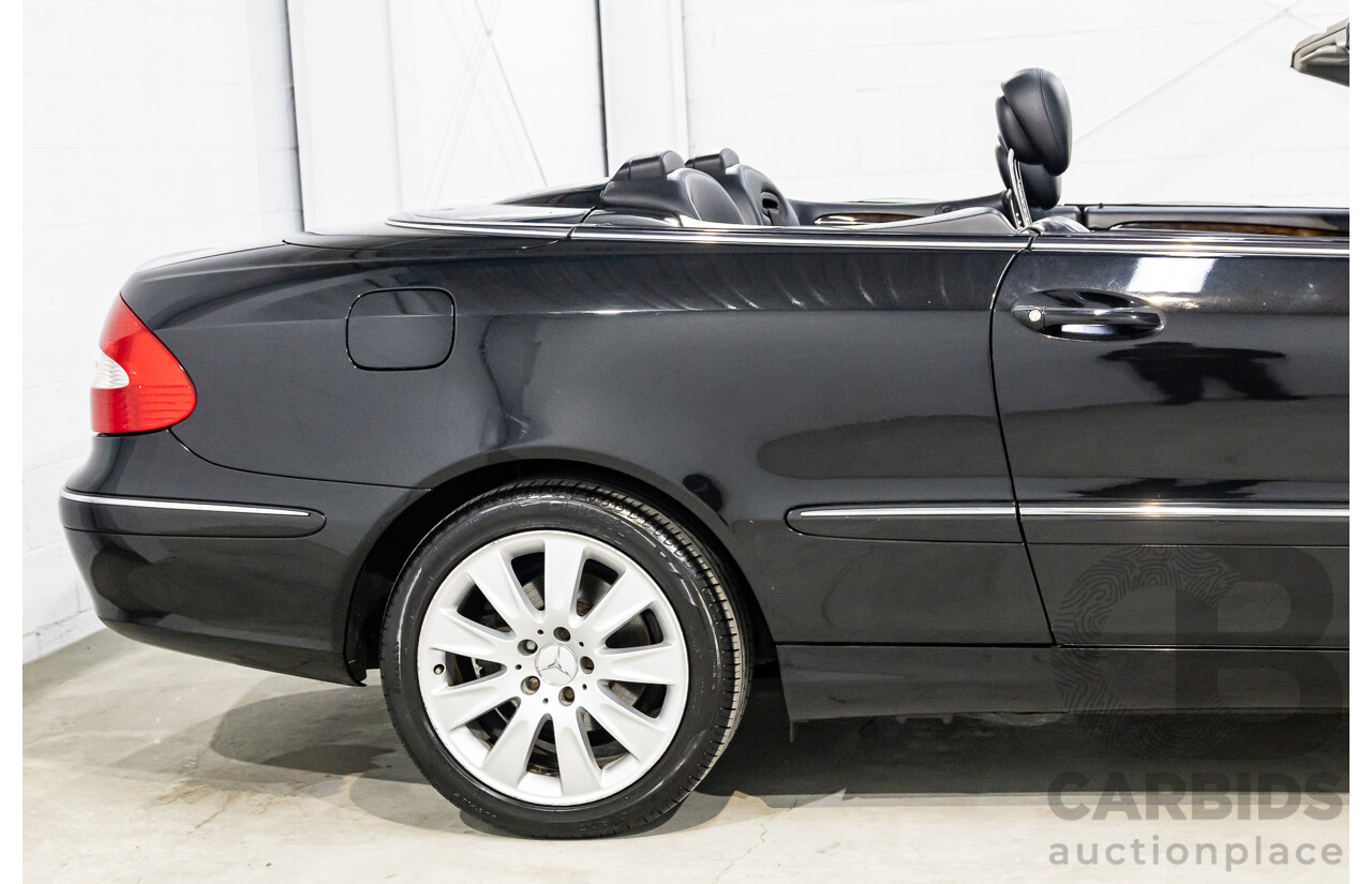 9/2005 Mercedes-Benz CLK350 Elegance C209 MY06 2d Cabriolet Obsidian Black Metallic V6 3.5L