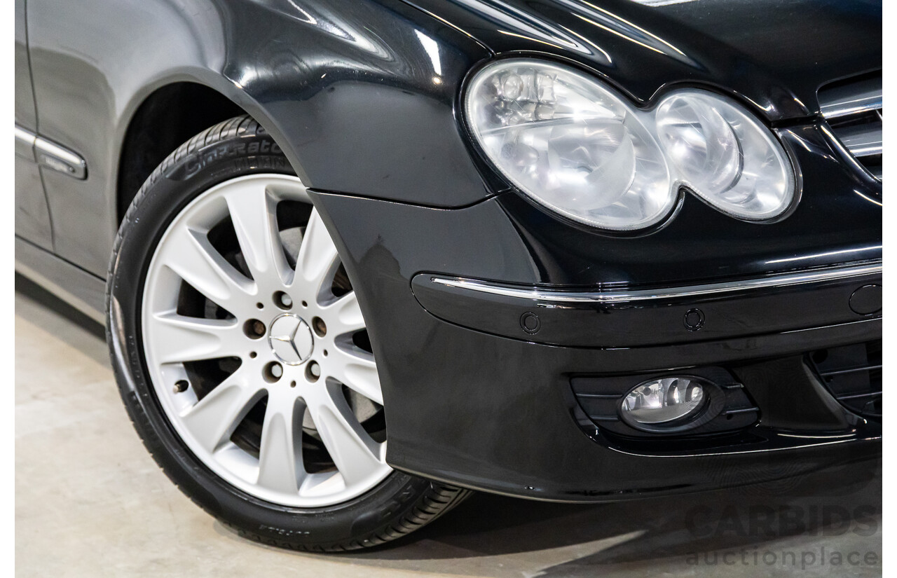 9/2005 Mercedes-Benz CLK350 Elegance C209 MY06 2d Cabriolet Obsidian Black Metallic V6 3.5L