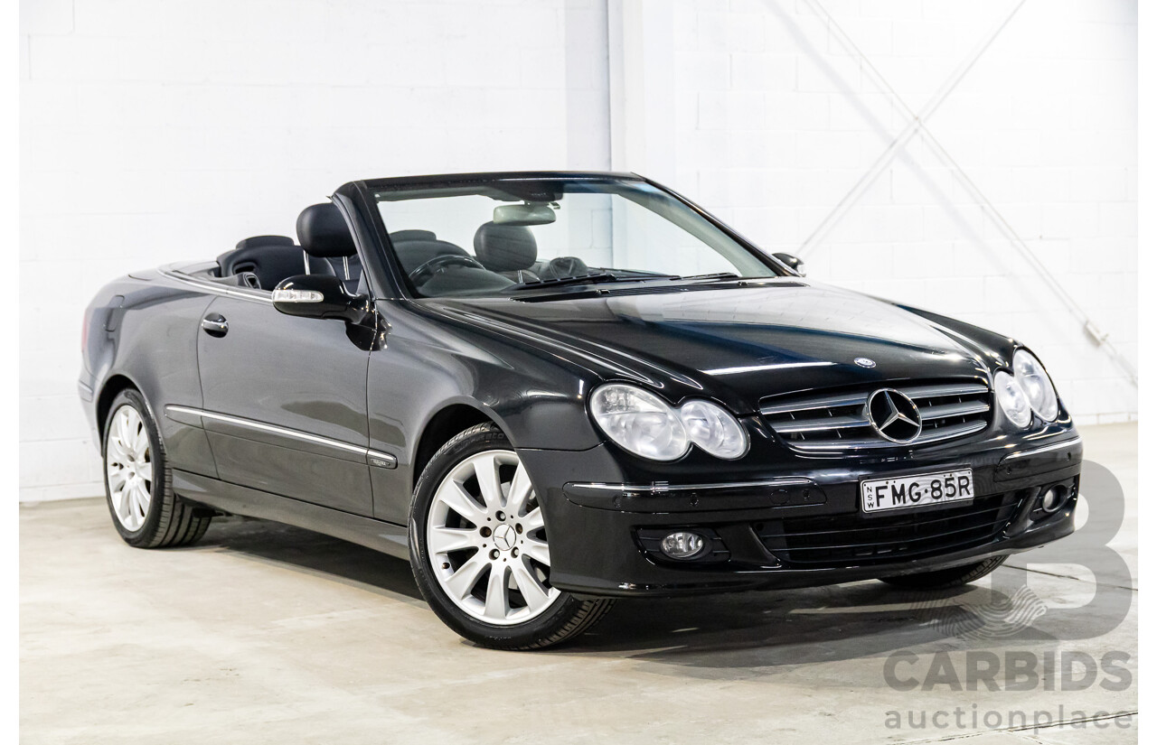 9/2005 Mercedes-Benz CLK350 Elegance C209 MY06 2d Cabriolet Obsidian Black Metallic V6 3.5L