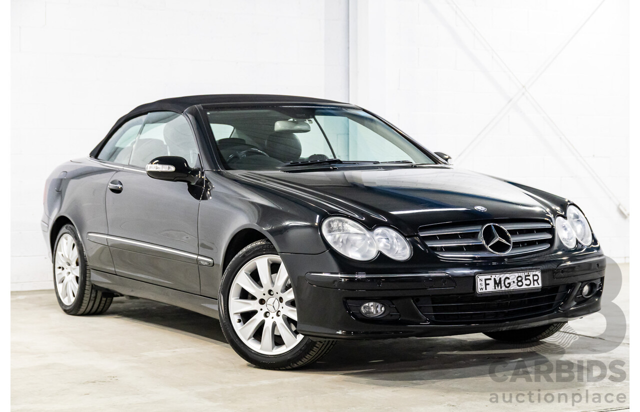 9/2005 Mercedes-Benz CLK350 Elegance C209 MY06 2d Cabriolet Obsidian Black Metallic V6 3.5L