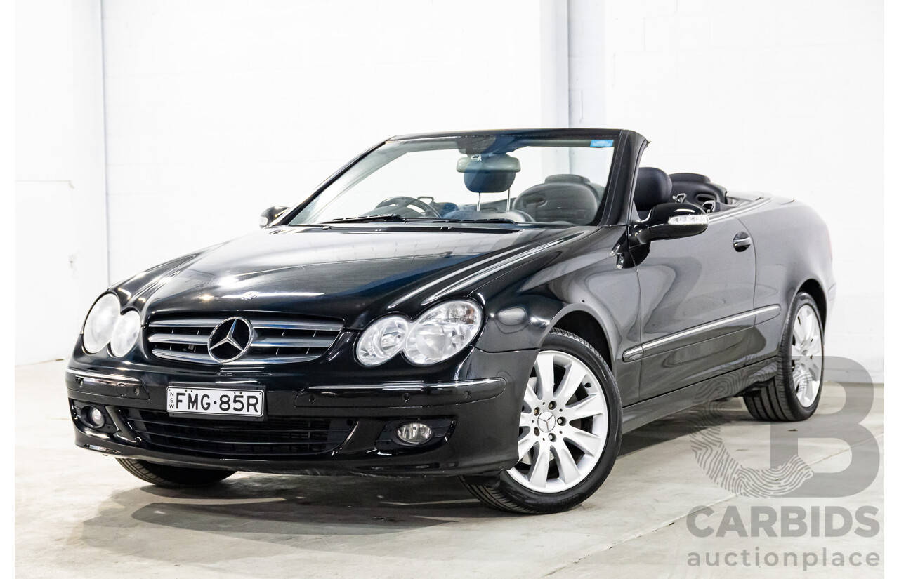 9/2005 Mercedes-Benz CLK350 Elegance C209 MY06 2d Cabriolet Obsidian Black Metallic V6 3.5L