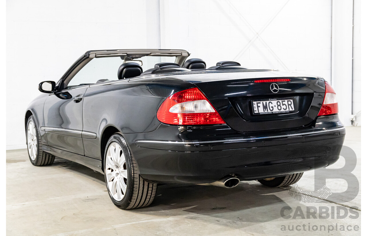 9/2005 Mercedes-Benz CLK350 Elegance C209 MY06 2d Cabriolet Obsidian Black Metallic V6 3.5L
