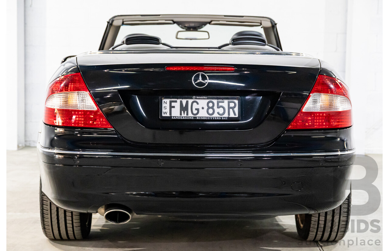 9/2005 Mercedes-Benz CLK350 Elegance C209 MY06 2d Cabriolet Obsidian Black Metallic V6 3.5L