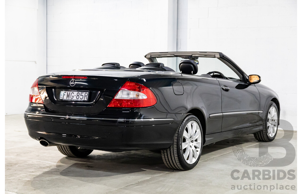 9/2005 Mercedes-Benz CLK350 Elegance C209 MY06 2d Cabriolet Obsidian Black Metallic V6 3.5L