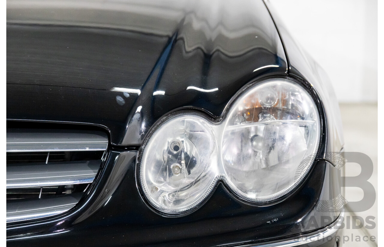 9/2005 Mercedes-Benz CLK350 Elegance C209 MY06 2d Cabriolet Obsidian Black Metallic V6 3.5L
