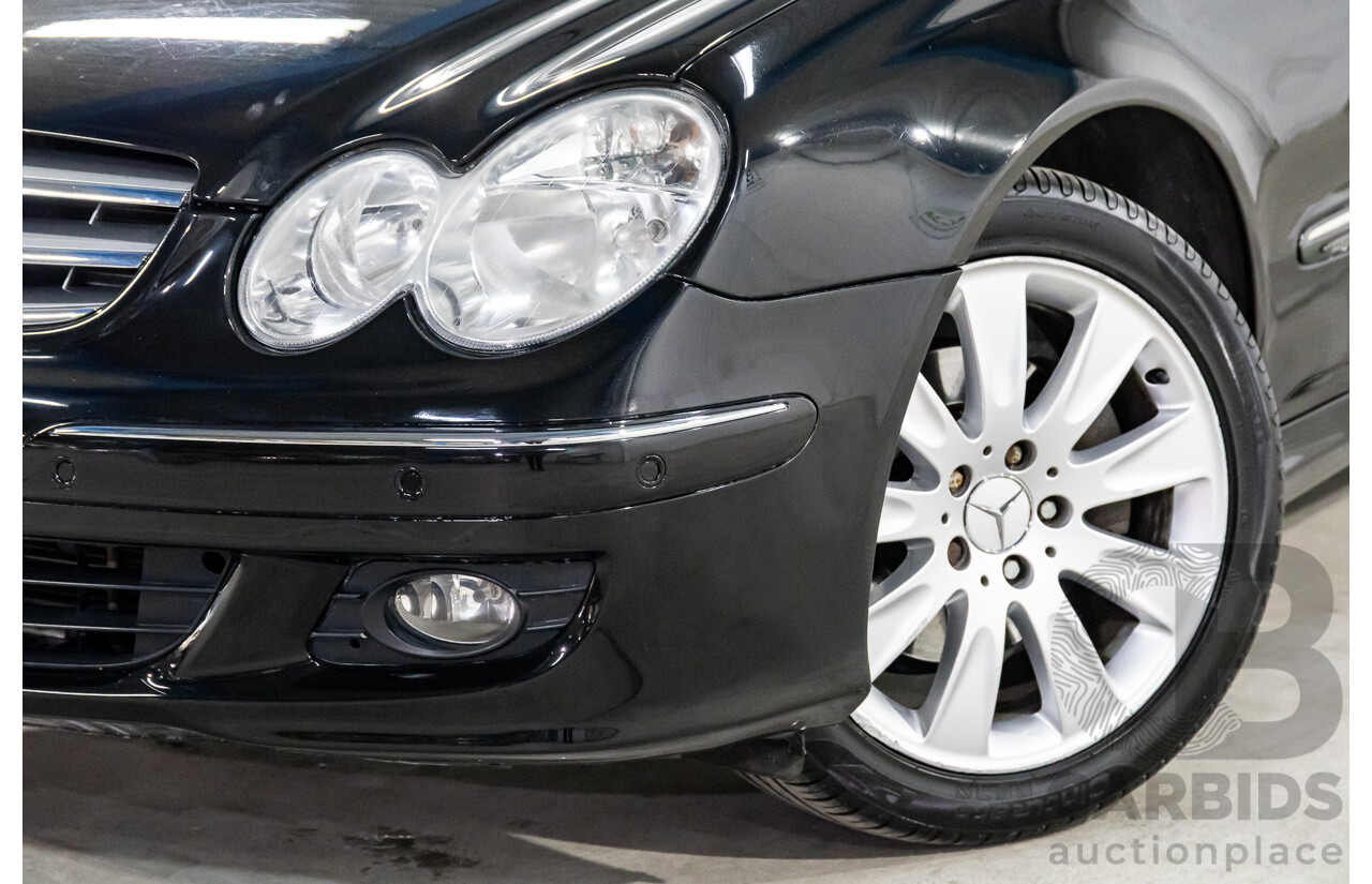 9/2005 Mercedes-Benz CLK350 Elegance C209 MY06 2d Cabriolet Obsidian Black Metallic V6 3.5L