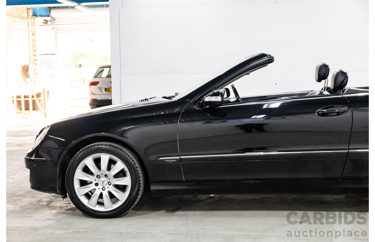 9/2005 Mercedes-Benz CLK350 Elegance C209 MY06 2d Cabriolet Obsidian Black Metallic V6 3.5L