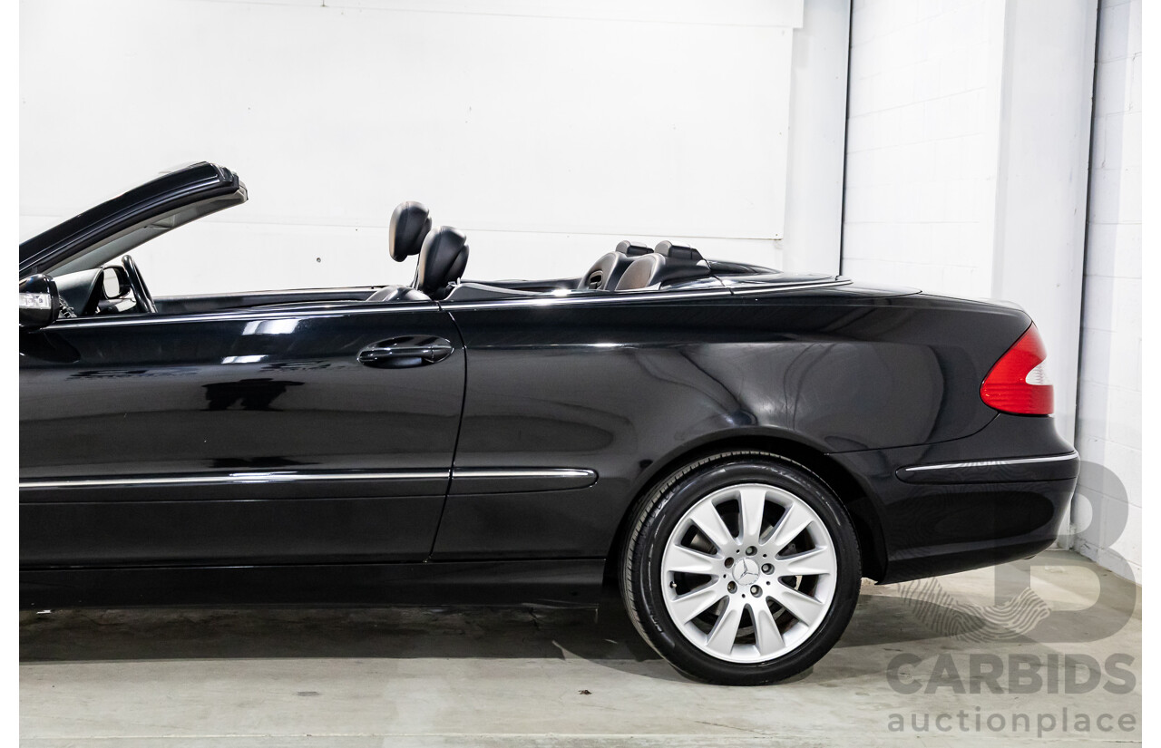 9/2005 Mercedes-Benz CLK350 Elegance C209 MY06 2d Cabriolet Obsidian Black Metallic V6 3.5L