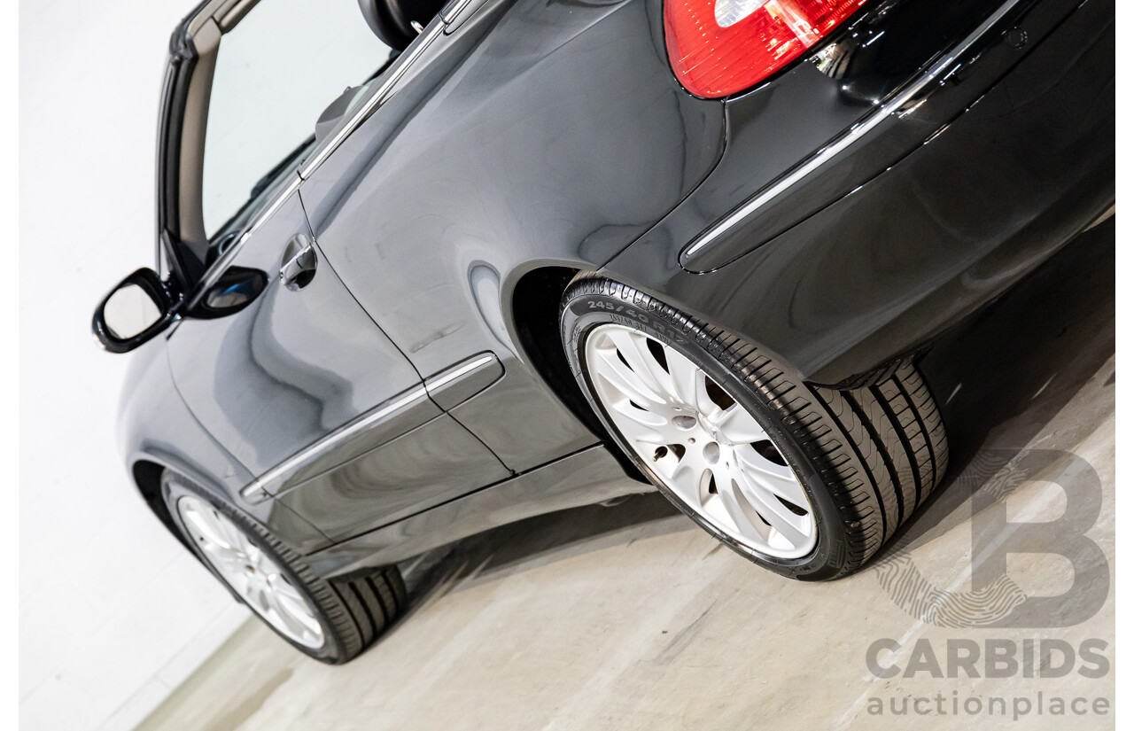 9/2005 Mercedes-Benz CLK350 Elegance C209 MY06 2d Cabriolet Obsidian Black Metallic V6 3.5L