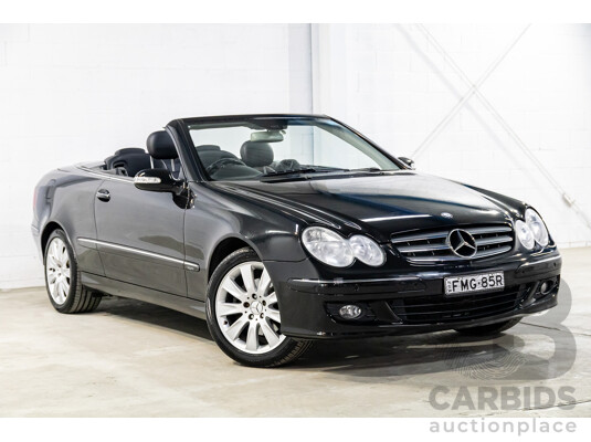 9/2005 Mercedes-Benz CLK350 Elegance C209 MY06 2d Cabriolet Obsidian Black Metallic V6 3.5L