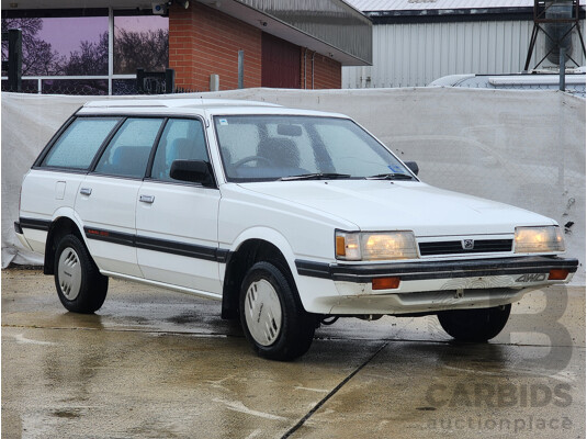 6/1989 Subaru GL Touring (4wd)  4d Wagon White 1.8L