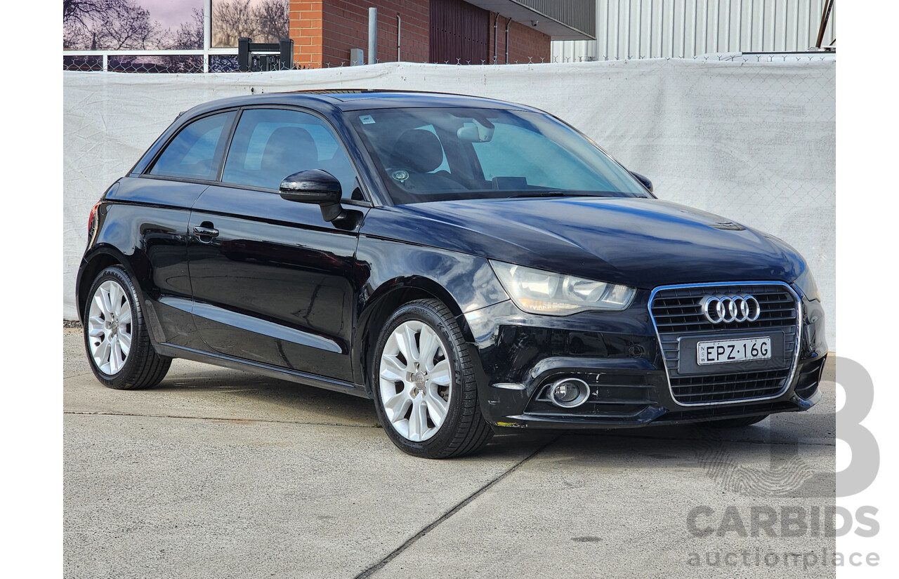 1/2012 Audi A1 1.4 TFSI Ambition 8X MY12 3d Hatchback Black 1.4L