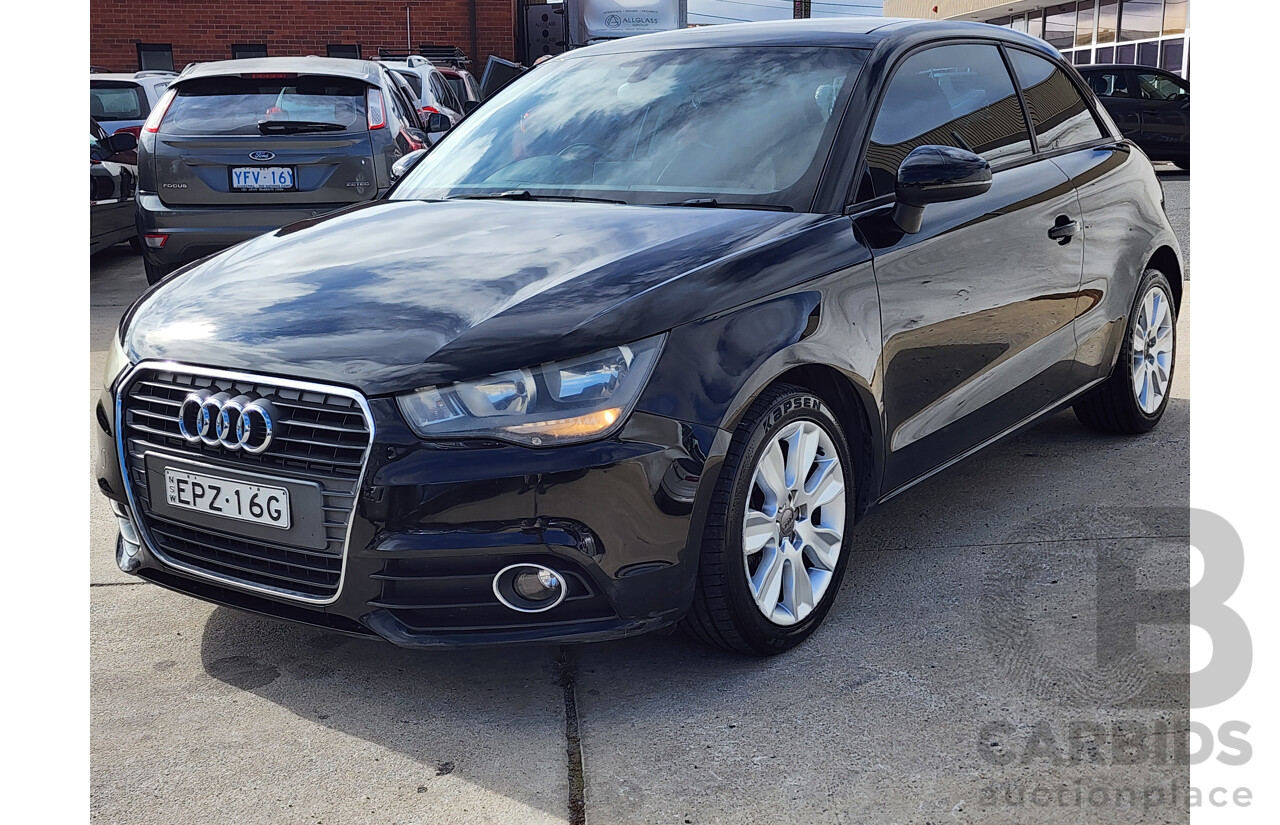 1/2012 Audi A1 1.4 TFSI Ambition 8X MY12 3d Hatchback Black 1.4L
