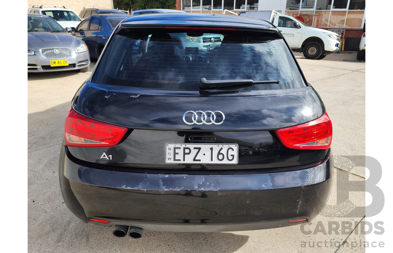 1/2012 Audi A1 1.4 TFSI Ambition 8X MY12 3d Hatchback Black 1.4L