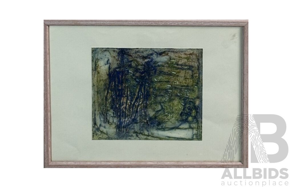 Artist Unknown, (20th Century), Abstract I & II (1995), Pair of Tempera on Card Images, 42 x 32 cm (frames) (2)