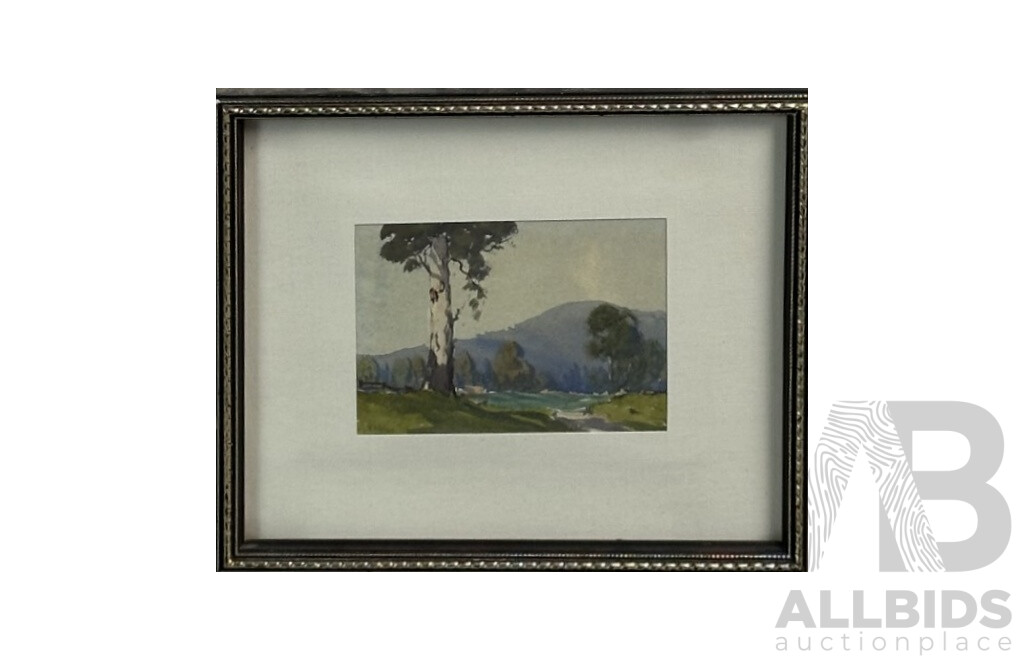 Artists Unknown, (20th Century), Blue Mountain Study I and II, Pair of Framed Vintage Watercolours, 21 x 26 cm (largest frame) (2)