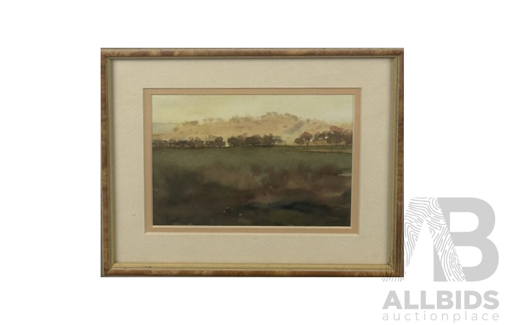 Denise Leslie, (20th Century, Australian), Autumn Glow, Original Watercolour, 22 x 27 cm (frame)