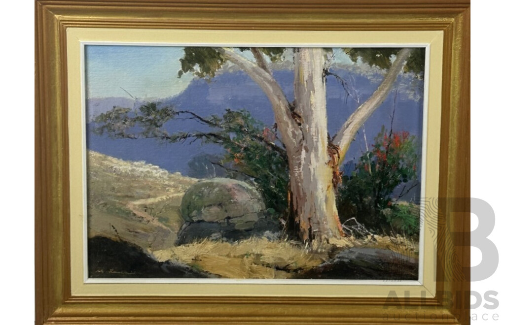 Mark Redzic, (20th Century, Australian), Bush Flowers, Oil on Canvas Board, 43 x 55 cm (frame)